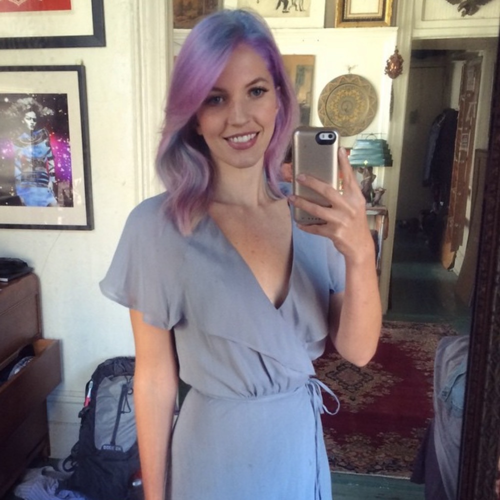 REFORMATION midi wrap dress
